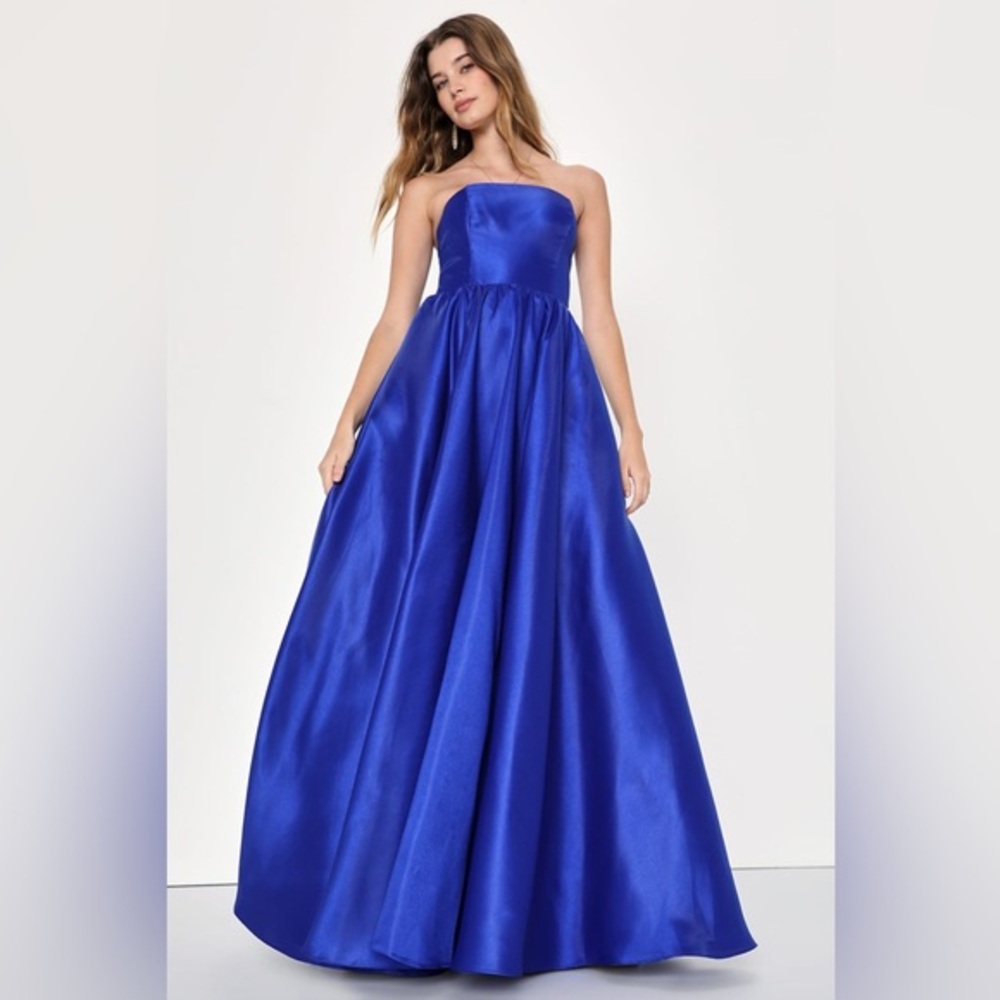 Lulu's Revel In The Magic Royal Blue Maxi Dress